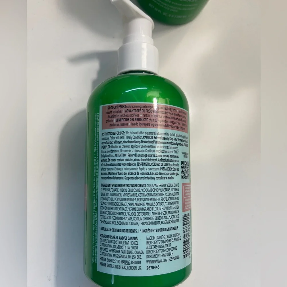 Three Truity by Pravana Daily Cleanse Color Safe Vegan PETA Approved Shampoo